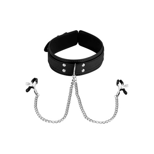 Fetish collare con - pinze, per